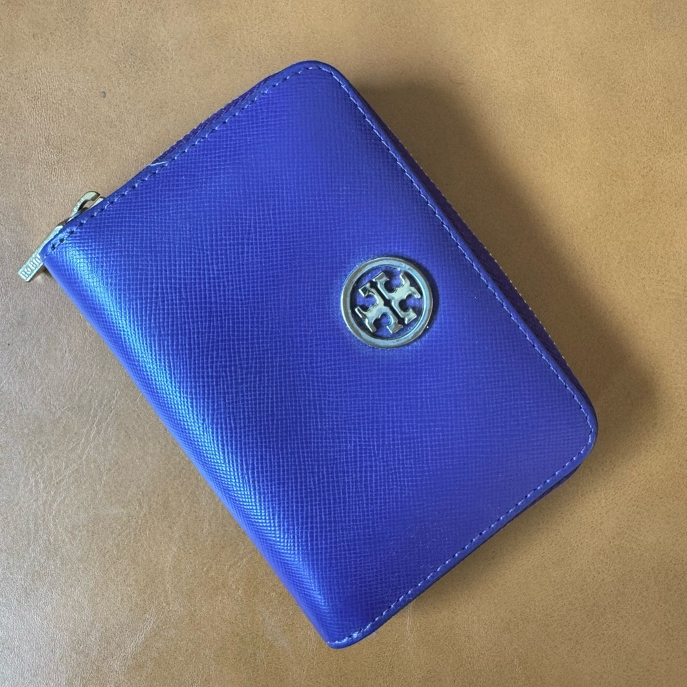 Tory Burch Wallet Purple Zip